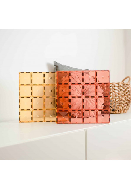 Magnetická stavebnice - Pastel Lemon & Peach Base Plate 2 ks