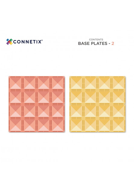 Magnetická stavebnice - Pastel Lemon & Peach Base Plate 2 ks