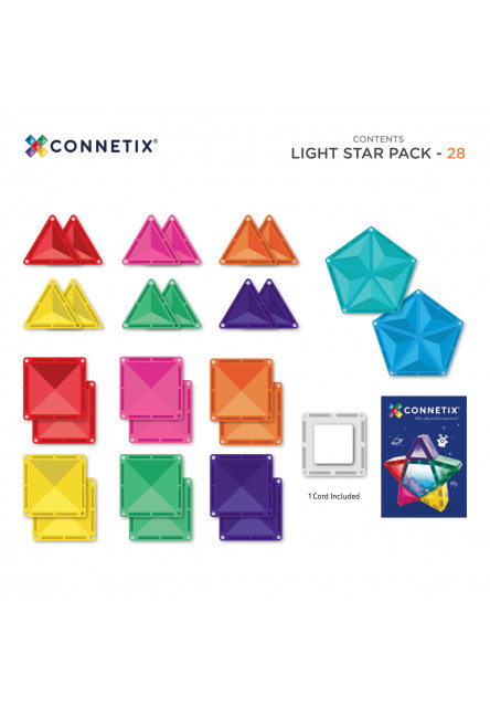 Magnetická stavebnice - Light Star Pack 28 ks