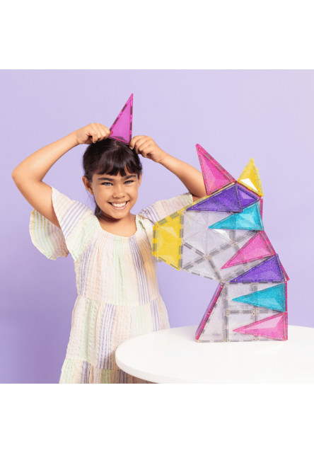 Magnetická stavebnice - Glitter Unicorn Pack 56 ks