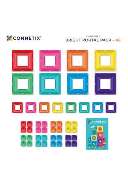 Magnetická stavebnice - Bright Portal Pack 48 ks
