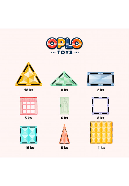 Magnetická stavebnice - Starshine 70 KS 