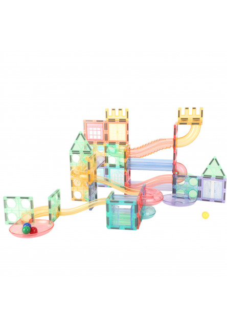Magnetická stavebnice - Kuličková dráha Macaron 108 KS