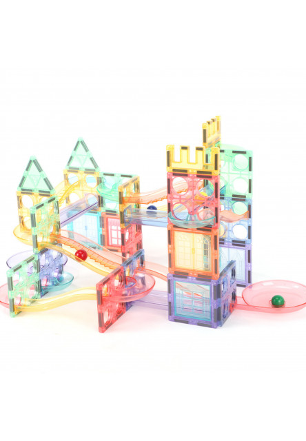 Magnetická stavebnice - Kuličková dráha Macaron 108 KS