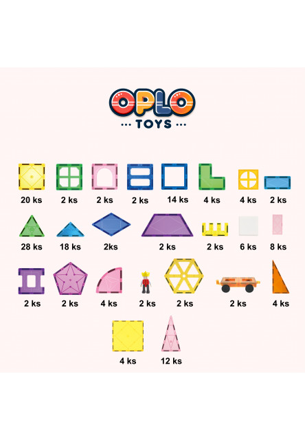 Magnetická stavebnice - Rainbow 150 KS