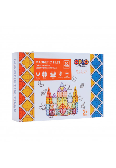 Magnetická stavebnice - Starshine 70 KS  Oplo Toys