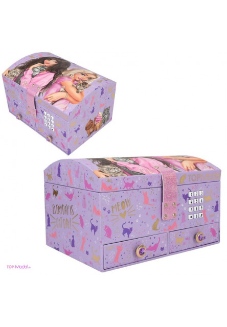 Šperkovnica Top Model KITTY na číselný kód