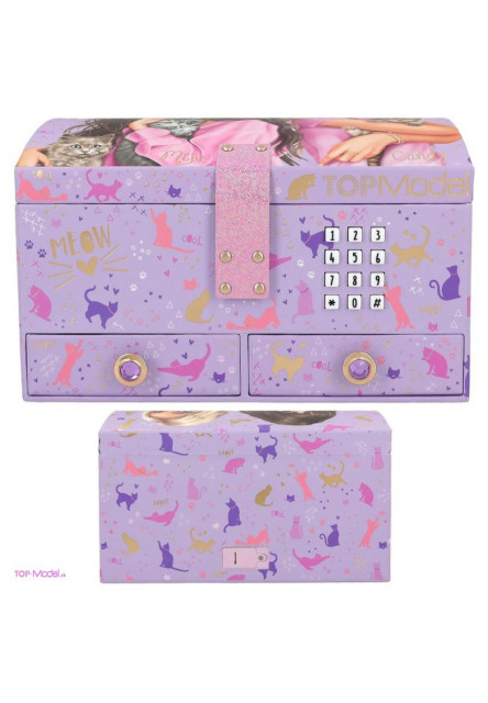 Šperkovnica Top Model KITTY na číselný kód