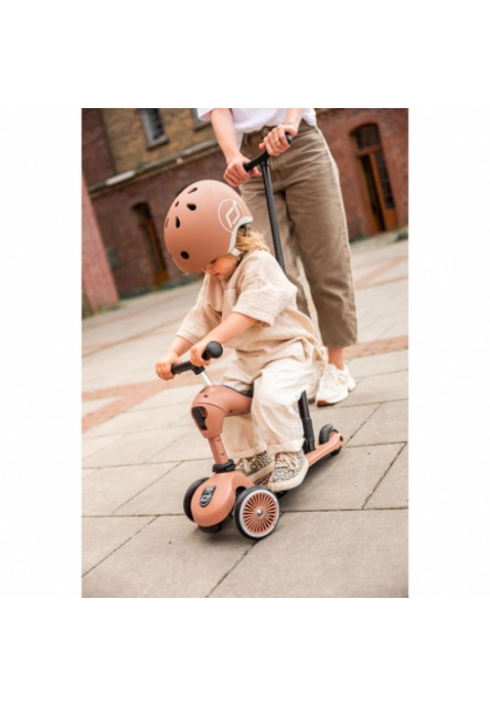 Odrážadlo kolobežka 2v1 Highwaykick 1 Push and Go mocha