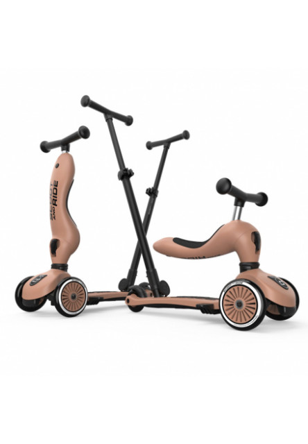 Odrážadlo kolobežka 2v1 Highwaykick 1 Push and Go mocha