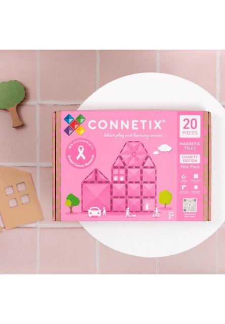 Magnetická stavebnice - Charity Pack Pink 20 ks