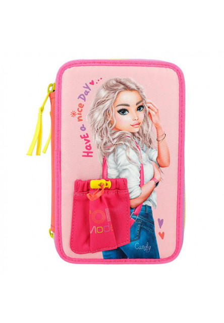 Penál 3-patra s výbavou Top Model, Candy - Have a nice day Top Model