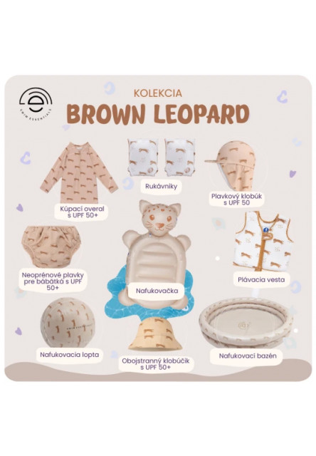 Nafukovací kruh Brown Leopard 55 cm