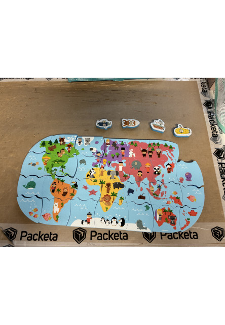 Hračka do vody puzzle Mapa světa 28 ks
