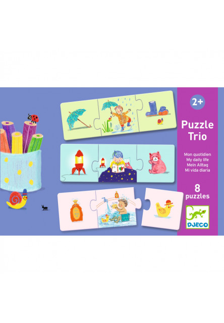 Puzzle trio: Môj bežný život (8 ks, 24 dielov) DJECO