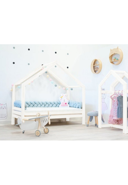 Domčeková posteľ dominant s voliteľnou zábranou premium biela rozměr lůžka: 80 x 190 cm, šuplík, nožičky: s nožičkami a s šuplíkom, Zábrany: žiadna