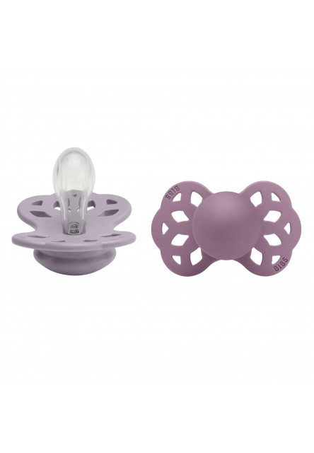 BIBS Infinity symetrické cumlíky zo silikónu 2ks - veľkosť 1 (Vanilla Nočný / Blush Nočný)