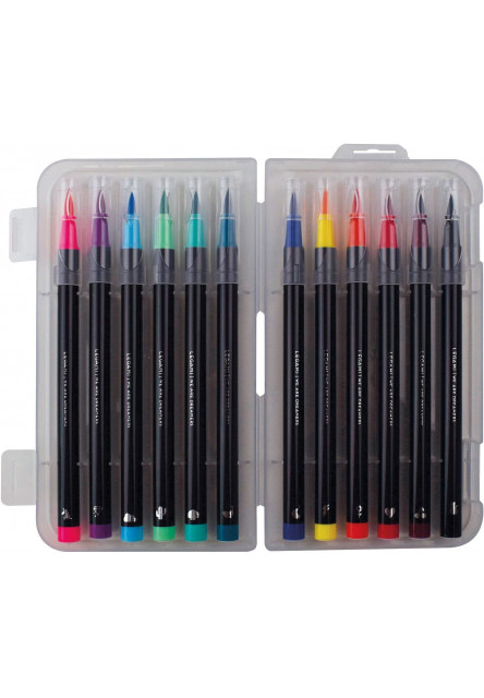 Súprava fixiek Legami Brush Markers Legami Set Of 12 Brush Markers - Brush Markers - Bright Colours