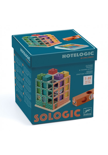 SOLOGIC: Hotelogic (Ubytuj hostí v hoteli), stolová logická hra pre 1 hráča DJECO