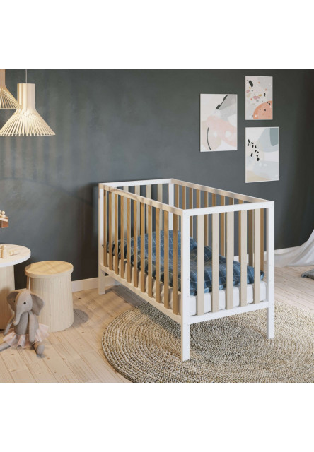 Postýlka Ivy 120 x 60 cm Natural/White