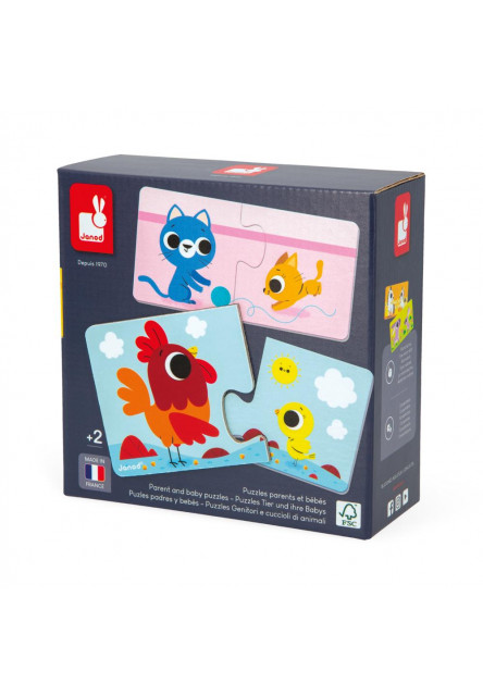 Duonimo Puzzle Nájdi mláďatká zvieratká 24 ks