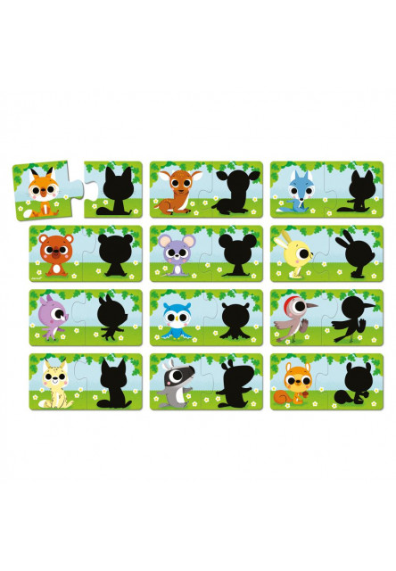 Duonimo Puzzle Nájdi tiene zvieratká 24 ks
