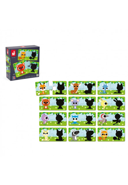 Duonimo Puzzle Nájdi tiene zvieratká 24 ks