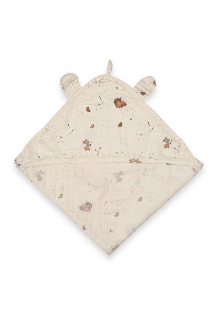 Danila Mušelínová kojenecká osuška s kapucí Cream Unicorn