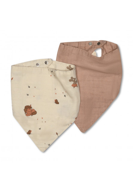 Villads Mušelínový bryndáček 2 ks Unicorn/Rose Dust