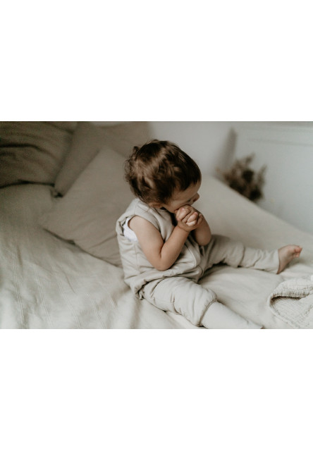 Celoroční spací pytel s nohavicemi Sleepee Melange Grey/Beige XS