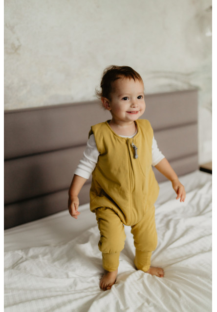 Celoroční spací pytel s nohavicemi Sleepee Melange Grey/Mint XS