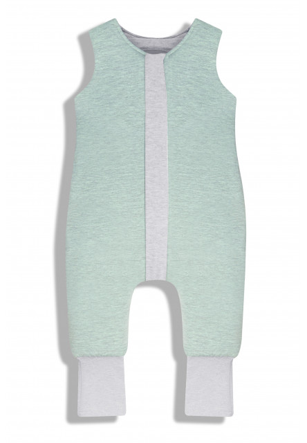Celoroční spací pytel s nohavicemi Sleepee Melange Grey/Mint XS