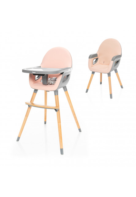 Detská stolička Dolce 2, Blush Pink/Grey Zopa