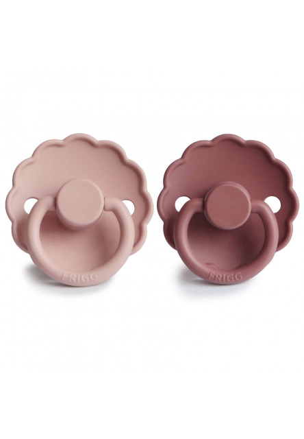 Dvojbalenie cumlíkov frigg daisy blush/ woodchuck, +6m, silikón
