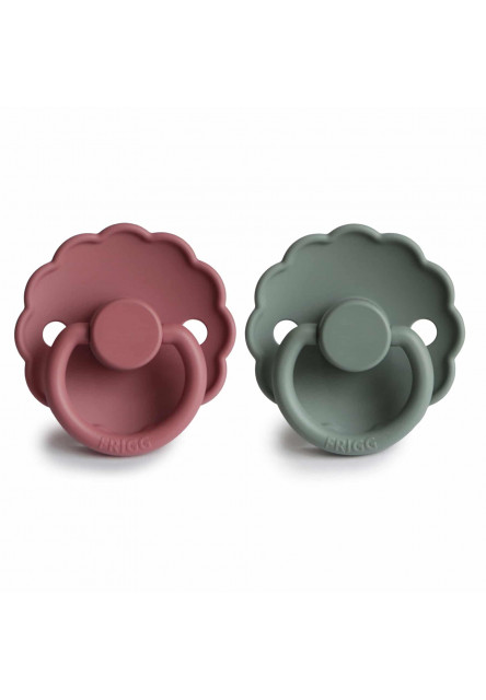 Dvojbalenie cumlíkov frigg daisy dusty rose/ lily pad, +6m, silikón