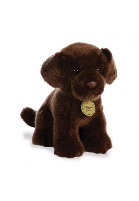 Plyšový hnedý labrador sediaci - Miyoni - 28 cm Aurora