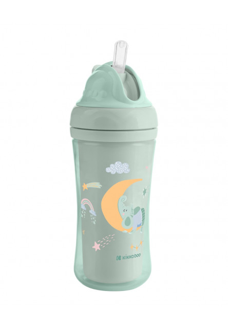 Hrnek se silikonovým brčkem 220ml 8m+ Moony me Mint