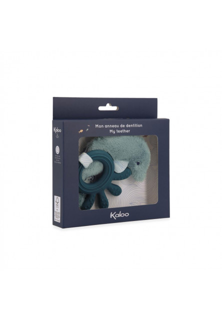 Kaloo Petit Calme Prírodné kaučukové hryzátko Delfín 17 cm
