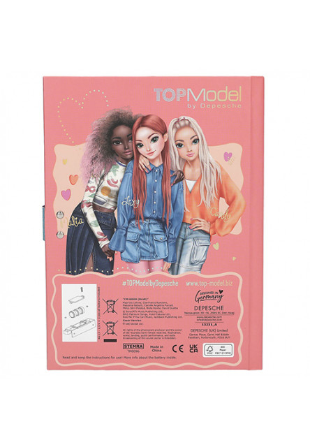 Zápisník na kód se zvukovým efektem Top Model, Janet & Candy, Good Vibes