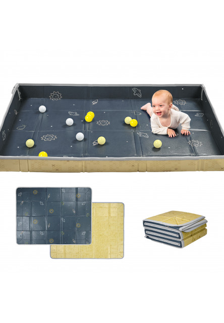 Hrací podložka pěnová s míčky Blue Yellow