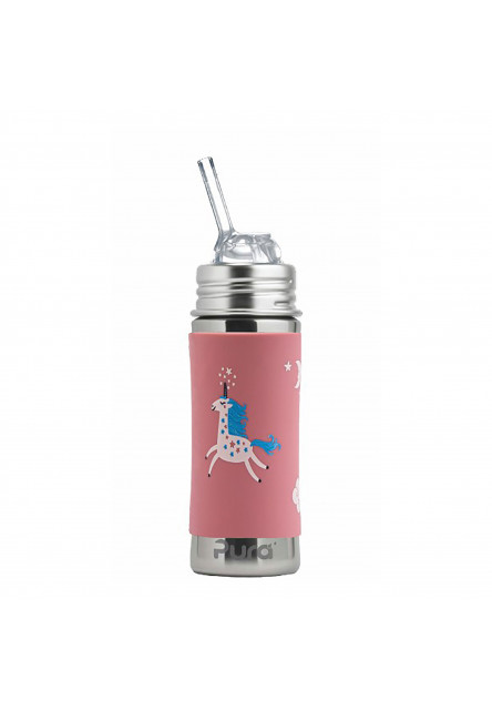 Pura nerezová fľaša so slamkou 325 ml (Mint)