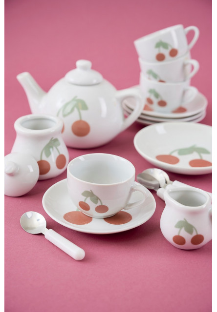 Porcelánový čajový set Třešeň
