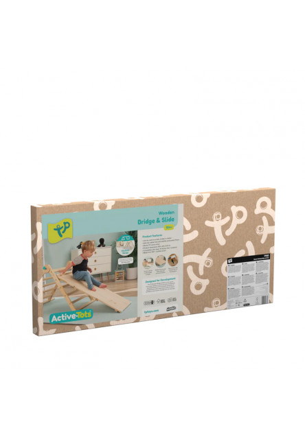 TP Active-Tots Pikler Style Dřevěná lezecká oboustranná deska a skluzavka certifikovaný FSC®