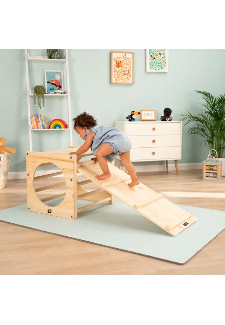 TP Active-Tots Pikler Style Dřevěná lezecká oboustranná deska a skluzavka certifikovaný FSC®