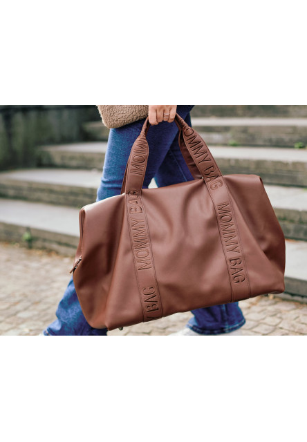 Přebalovací taška Mommy Bag Signature Vegan Leather Dark Brown