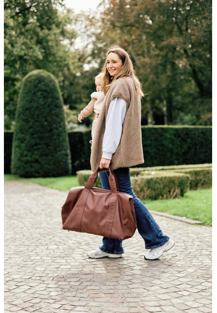 Přebalovací taška Mommy Bag Signature Vegan Leather Dark Brown