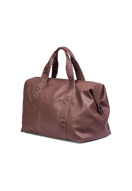 Přebalovací taška Mommy Bag Signature Vegan Leather Dark Brown