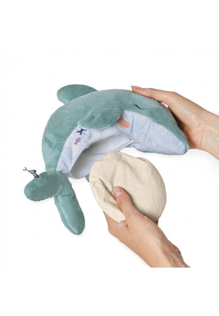 Kaloo Petit Calme Plyšový delfín s levanduľovým vankúšom pre lepší spánok 15 cm