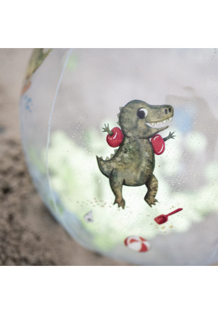 Plážová lopta alfie - dino beach confetti