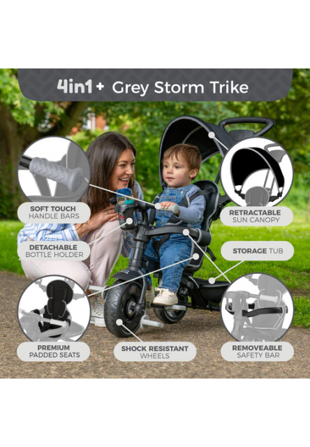 Trike 4 in 1+ Grey Storm